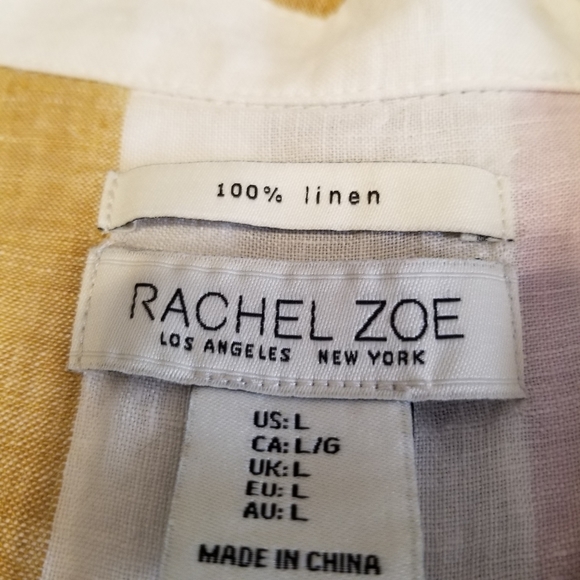 Rachel Zoe Linen Striped Tunic Top - Picture 5 of 8